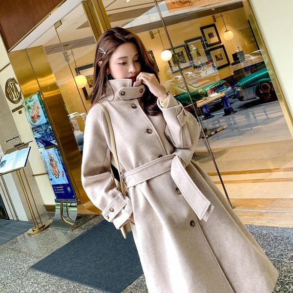 2021qiu dong han edition dress pure color with a turtle neck bind a version of the cloth coat of long coat, Black
2021qiu dong han edition dress pure color with a turtle neck bind a version of the cloth coat of long coat, Black