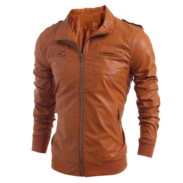 men's jackets nice men oversize solid color classic autumn outerwear mens windbreaker plus size coat leather, Black;brown
men's jackets nice men oversize solid color classic autumn outerwear mens windbreaker plus size coat leather, Black;brown