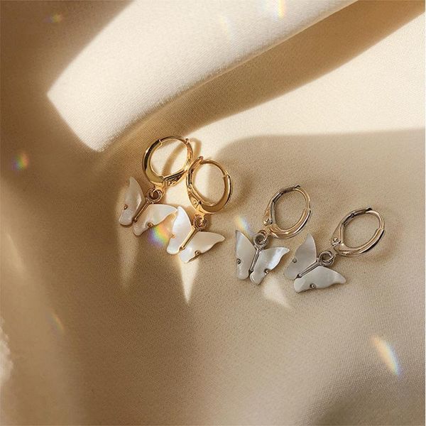 new s925 butterfly earrings female fashion trend temperament simple gift handmade jewelry couple, Golden;silver
new s925 butterfly earrings female fashion trend temperament simple gift handmade jewelry couple, Golden;silver