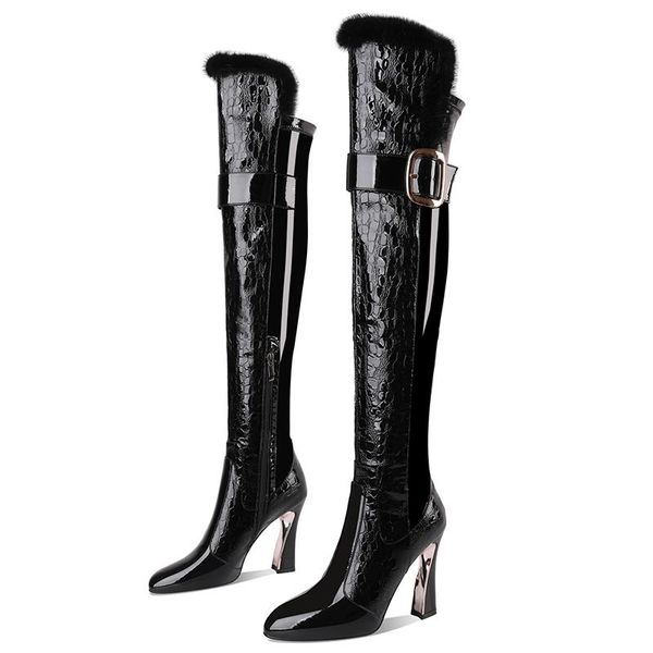 сексуальные женщины над коленом boots зима новой пряжкой остроконечных toe обувь женщина мода ночного клуб дама на высоких каблуках сапог, Black
сексуальные женщины над коленом boots зима новой пряжкой остроконечных toe обувь женщина мода ночного клуб дама на высоких каблуках сапог, Black