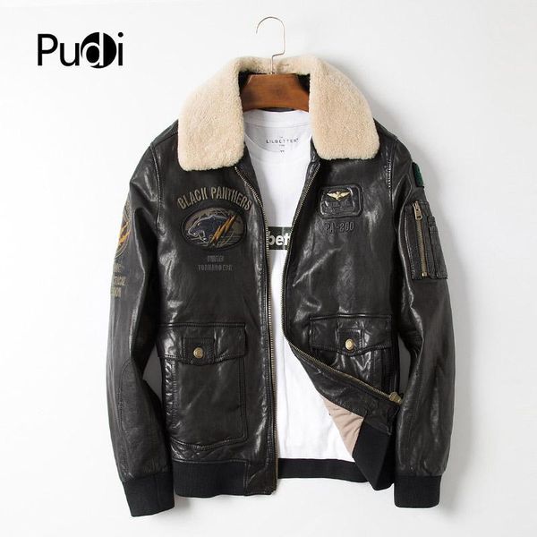 men's jackets cw011 2022 men fashion real sheep leather with wool collar and cotton inside fall winter casual outwear1, Black;brown
men's jackets cw011 2022 men fashion real sheep leather with wool collar and cotton inside fall winter casual outwear1, Black;brown
