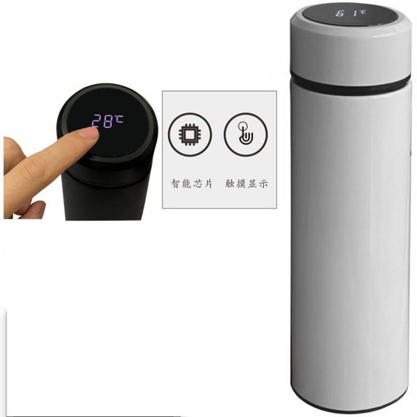 diy white blank sublimation smart water bottle 17oz 500ml stainless steel temperature display bottle with led touuch
diy white blank sublimation smart water bottle 17oz 500ml stainless steel temperature display bottle with led touuch