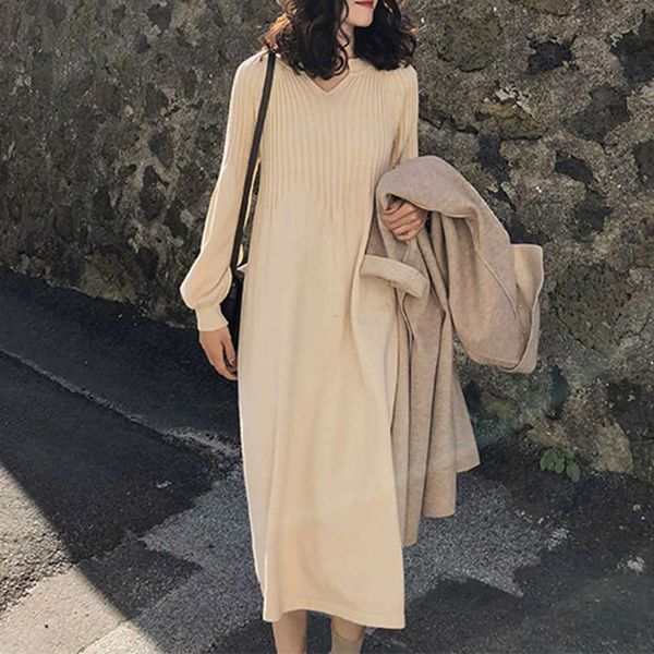 long spring and autumn 2020 new sleeve bottoming show thin knitted knee length wool dress, Black;gray
long spring and autumn 2020 new sleeve bottoming show thin knitted knee length wool dress, Black;gray