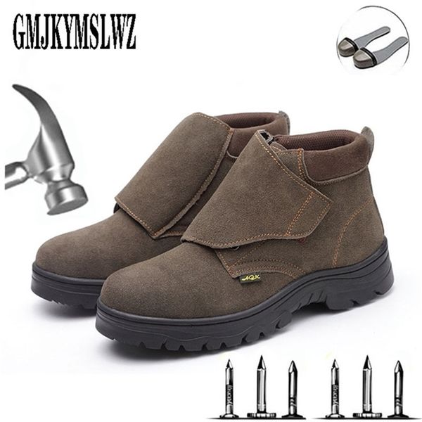 work safety welding shoes spring and autumn leather ankle boots men's casual plus size welder steel head cap y200915, Black;brown
work safety welding shoes spring and autumn leather ankle boots men's casual plus size welder steel head cap y200915, Black;brown