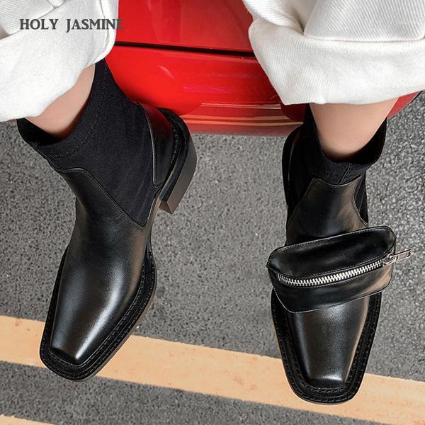 2020 new square toe black women ankle boots straps pocket stretch sock boots female chunky heel short booties autumn botas mujer1
2020 new square toe black women ankle boots straps pocket stretch sock boots female chunky heel short booties autumn botas mujer1