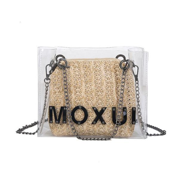 new fashion composite women straw bag ins popular female summer beach handbag lady travel casual transparent shoulder bag ss3350
new fashion composite women straw bag ins popular female summer beach handbag lady travel casual transparent shoulder bag ss3350
