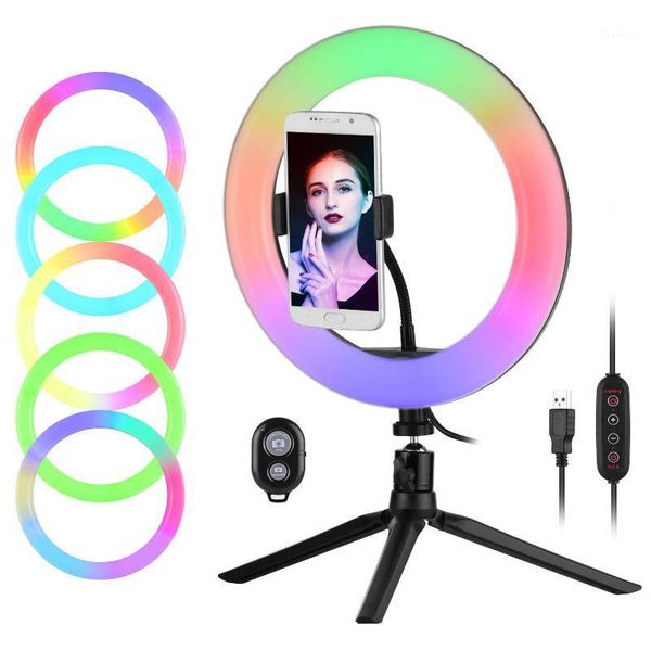 10 inch rgb ring light colorful led pgraphy lamp 29 lighting modes dimmable usb powered with phone holder ballhead adapter1
10 inch rgb ring light colorful led pgraphy lamp 29 lighting modes dimmable usb powered with phone holder ballhead adapter1