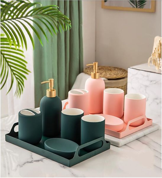 bath accessory set bathroom decoration accessories ceramic toothbrush holder toothpaste dispenser soap box lotion bottling household iron ar
bath accessory set bathroom decoration accessories ceramic toothbrush holder toothpaste dispenser soap box lotion bottling household iron ar