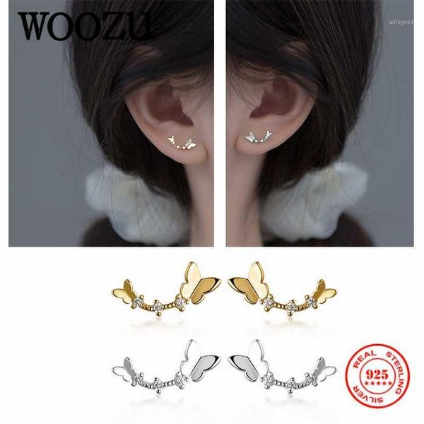 stud woozu authentic 925 sterling silver korean lovely pave zircon butterfly earrings for women charms teen office party jewelry1, Golden;silver
stud woozu authentic 925 sterling silver korean lovely pave zircon butterfly earrings for women charms teen office party jewelry1, Golden;silver