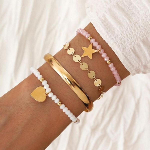new glass crystal elastic rope bracelet metal open bracelet love star set ladies jewelry, Golden;silver
new glass crystal elastic rope bracelet metal open bracelet love star set ladies jewelry, Golden;silver
