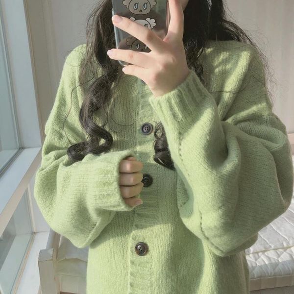 women's knits & tees cardigan women solid long green o-neck single breasted spring autumn comfortable warm simple all-match loose chic, White
women's knits & tees cardigan women solid long green o-neck single breasted spring autumn comfortable warm simple all-match loose chic, White