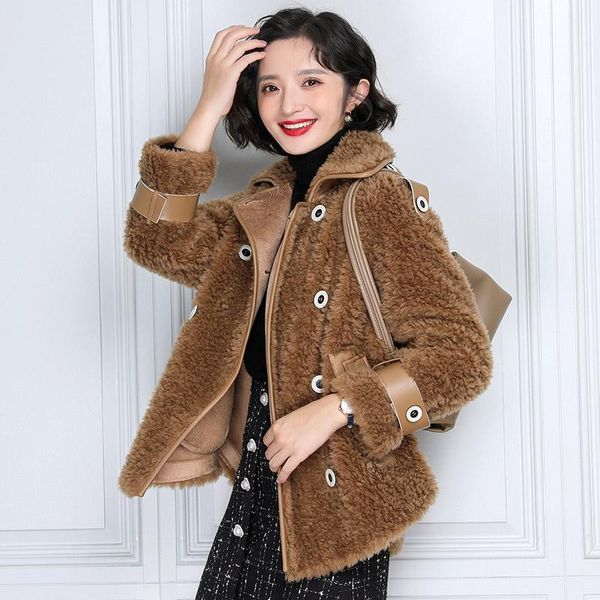 women's fur & faux fashion 100% wool coats autumn winter female jacket vintage elegant clothing casaco de pele zjt1519, Black
women's fur & faux fashion 100% wool coats autumn winter female jacket vintage elegant clothing casaco de pele zjt1519, Black