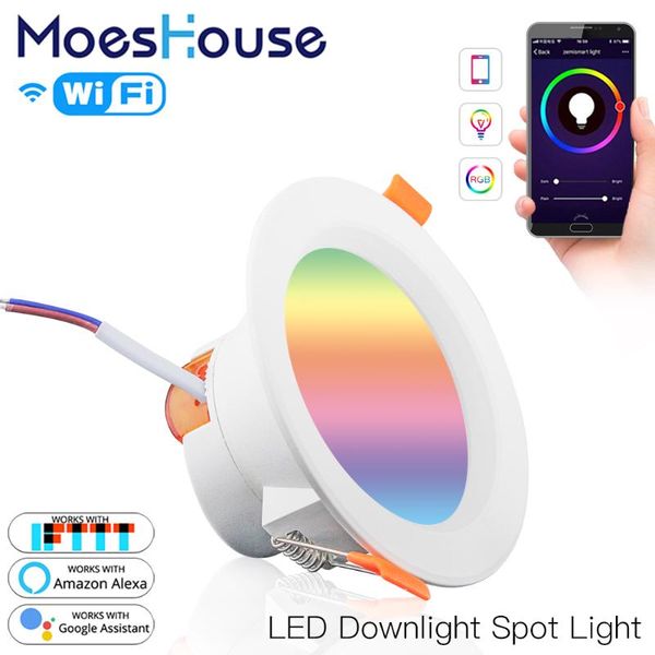 wifi smart led downlight dimming round spot light 7w rgb color changing 2700k-6500k warm cool light work with alexa google home
wifi smart led downlight dimming round spot light 7w rgb color changing 2700k-6500k warm cool light work with alexa google home