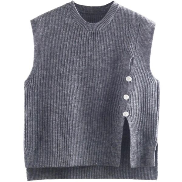 women's vests zcsmll coarse wool vest design sense side slit button knitted wear solid color korean loose, Black;white
women's vests zcsmll coarse wool vest design sense side slit button knitted wear solid color korean loose, Black;white