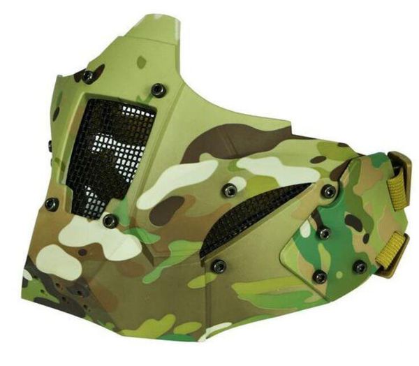 mesh tactical jay fast module half pdw face mask fit af helmet camouflage 
mesh tactical jay fast module half pdw face mask fit af helmet camouflage