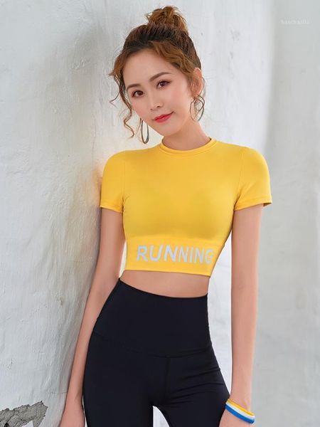 yoga outfits sports shirt female tight-fitting exposed navel clothes quick-drying running short-sleeved t-shirt net red fitness clo1, White;red
yoga outfits sports shirt female tight-fitting exposed navel clothes quick-drying running short-sleeved t-shirt net red fitness clo1, White;red
