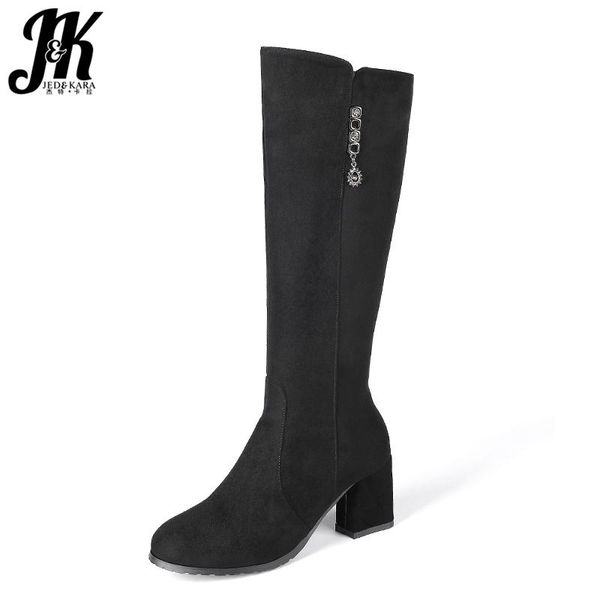 jk mid-calf boots women flock boot ladies round toe shoes female high heels thick crystal shoes zip winter black 2020 new
jk mid-calf boots women flock boot ladies round toe shoes female high heels thick crystal shoes zip winter black 2020 new