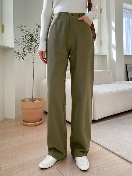 dazy high waist straight leg pants g2kl#, Black;white 
dazy high waist straight leg pants g2kl#, Black;white