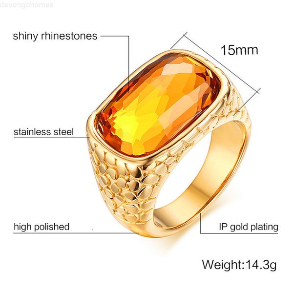 wedding new fashion large rings for women jewelry big yellow crystal stone ring stainless steel anillos, Golden;silver
wedding new fashion large rings for women jewelry big yellow crystal stone ring stainless steel anillos, Golden;silver