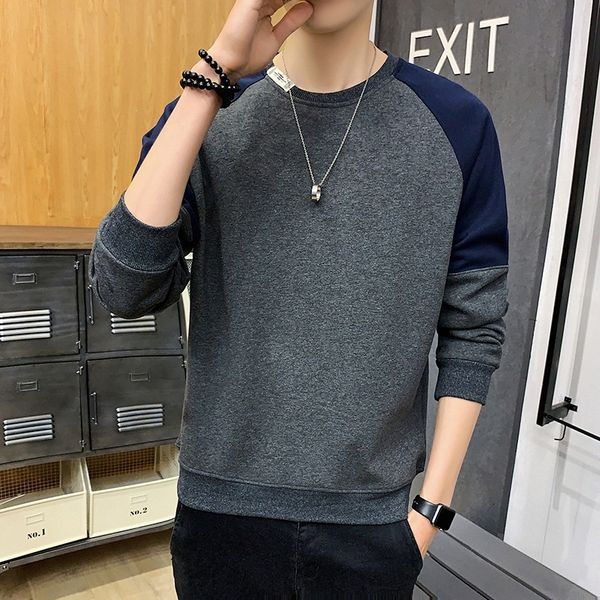 4ca4w 2020 autumn and winter new men's tsweater sweater loose korean style long-sleeved t-shirt youth base round neck shirt versatile, Black 
4ca4w 2020 autumn and winter new men's tsweater sweater loose korean style long-sleeved t-shirt youth base round neck shirt versatile, Black