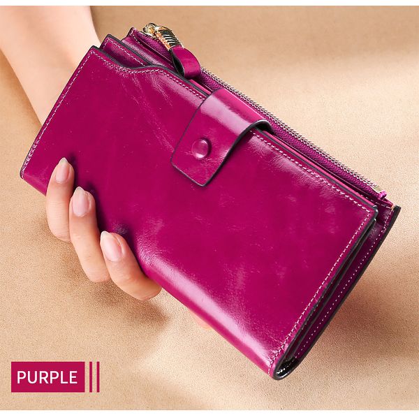 hbp genuine leather women wallet long lady leather purse brand design luxury oil wax leather female wallet coin purse purple, Red;black
hbp genuine leather women wallet long lady leather purse brand design luxury oil wax leather female wallet coin purse purple, Red;black