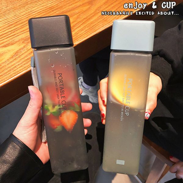 new square frosted plastic water bottle portable transparent bottle fruit juice leak-proof outdoor sport travel camping bottle
new square frosted plastic water bottle portable transparent bottle fruit juice leak-proof outdoor sport travel camping bottle