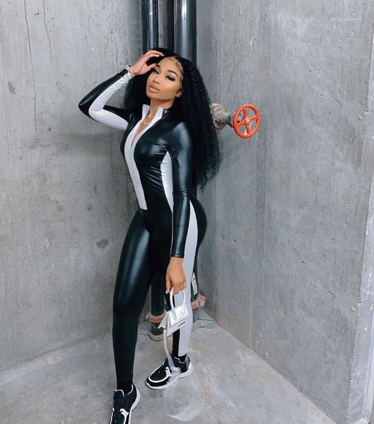 women's jumpsuits & rompers fall winter pu leather one piece outfit women patchwork bodycon zipper moto biker womens jumpsuit club part, Black;white
women's jumpsuits & rompers fall winter pu leather one piece outfit women patchwork bodycon zipper moto biker womens jumpsuit club part, Black;white
