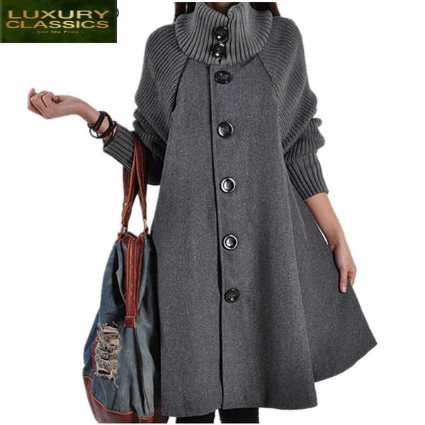 women's wool & blends women 2021 autumn coat long fashion jackets scarf collar sweet jacket elegant office ladies coats casaco feminino, Black
women's wool & blends women 2021 autumn coat long fashion jackets scarf collar sweet jacket elegant office ladies coats casaco feminino, Black