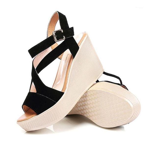 portable women sandals 2020 summer suede wedge high heels sponge bottom of the thick waterproof platform student1, Black
portable women sandals 2020 summer suede wedge high heels sponge bottom of the thick waterproof platform student1, Black
