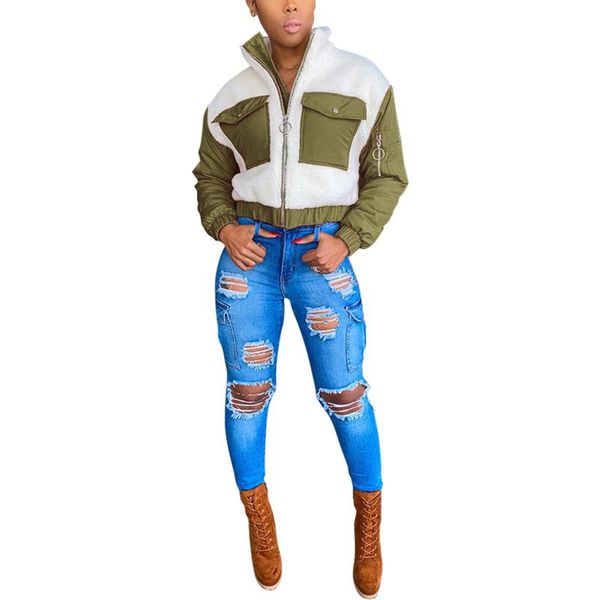women's jackets women coat zipper cardigan stand high collar pocket cashmere long sleeve patchwork jacket female winter fall warm, Black;brown
women's jackets women coat zipper cardigan stand high collar pocket cashmere long sleeve patchwork jacket female winter fall warm, Black;brown