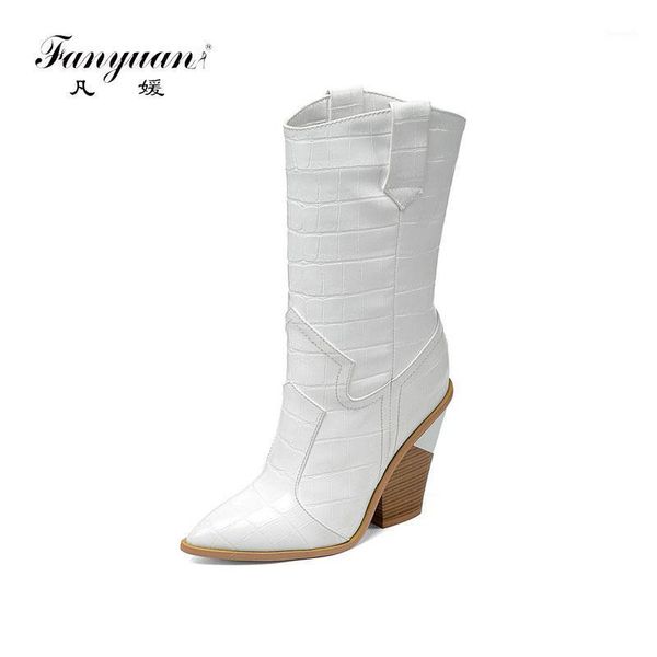 boots fanyuan winter mid calf for women chunky high heels half pointed toe western cowboy woman yellow white1, Black
boots fanyuan winter mid calf for women chunky high heels half pointed toe western cowboy woman yellow white1, Black