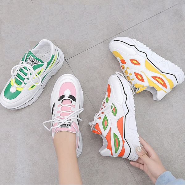 women green orange yellow platform sneakers student hip hop jazz dance walking sports vulcanize dad shoes basket new 2020, Black;brown
women green orange yellow platform sneakers student hip hop jazz dance walking sports vulcanize dad shoes basket new 2020, Black;brown