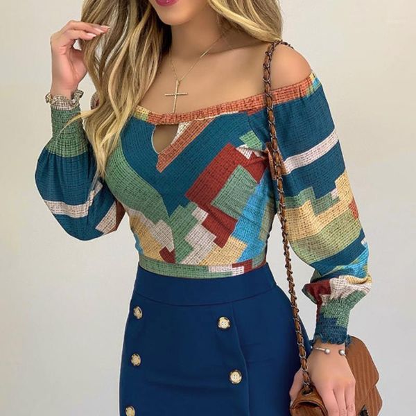 off shoulder blouse shirts women autumn lantern long sleeve crop camo block printed vintage blouses and 1, White
off shoulder blouse shirts women autumn lantern long sleeve crop camo block printed vintage blouses and 1, White