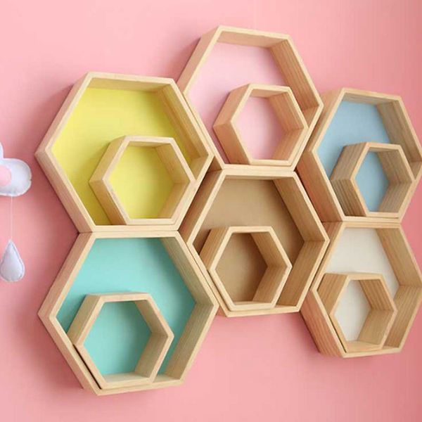 hooks & rails nordic style nursery kids room decoration shelf wooden yellow white honeycomb hexagon shelves for baby child bedroom
hooks & rails nordic style nursery kids room decoration shelf wooden yellow white honeycomb hexagon shelves for baby child bedroom