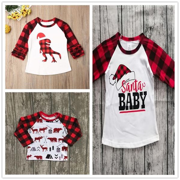 children christmas clothing kids t-shirt pullover ins baby girls plaid long sleeve t shirts xmas red grid dinosaur print tshirt e102906, Blue
children christmas clothing kids t-shirt pullover ins baby girls plaid long sleeve t shirts xmas red grid dinosaur print tshirt e102906, Blue
