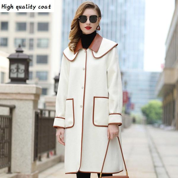 coat wool double-sided for 100% women 2020 sheepskin edging female jacket korean elegant women's coats casaco feminino zjt520, Black
coat wool double-sided for 100% women 2020 sheepskin edging female jacket korean elegant women's coats casaco feminino zjt520, Black
