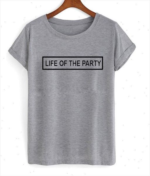 life of the party letters print women tshirt cotton casual funny t shirt for lady tee hipster drop ship z 719, White
life of the party letters print women tshirt cotton casual funny t shirt for lady tee hipster drop ship z 719, White