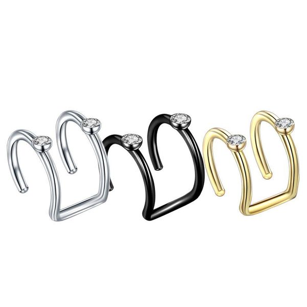 3pairs stainless steel clip on wrap earring tragus 2 rings ear cuff clip nose ring fake piercing body jewelry earring for q sqcrdu, Silver
3pairs stainless steel clip on wrap earring tragus 2 rings ear cuff clip nose ring fake piercing body jewelry earring for q sqcrdu, Silver