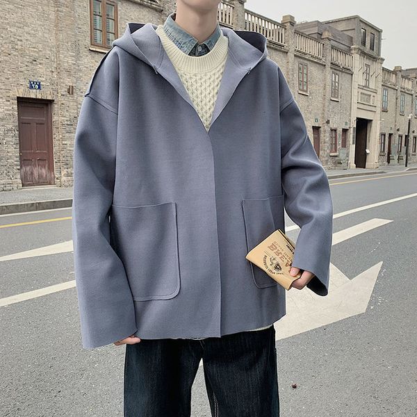 autumn hooded men's fashion casual blue short coat men streetwear loose korean style woolen jacket mens m-2xl, Black
autumn hooded men's fashion casual blue short coat men streetwear loose korean style woolen jacket mens m-2xl, Black