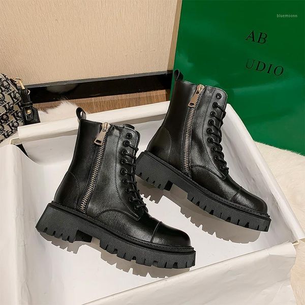full cow leather ~ big head leather boots women's british thick bottom heightening short handsome black motorcycle boots1
full cow leather ~ big head leather boots women's british thick bottom heightening short handsome black motorcycle boots1