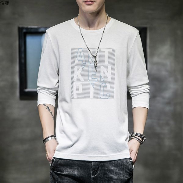 2020 new long sleeve t-shirt men's casual fashion letter printed cotton undercoat, White;black
2020 new long sleeve t-shirt men's casual fashion letter printed cotton undercoat, White;black