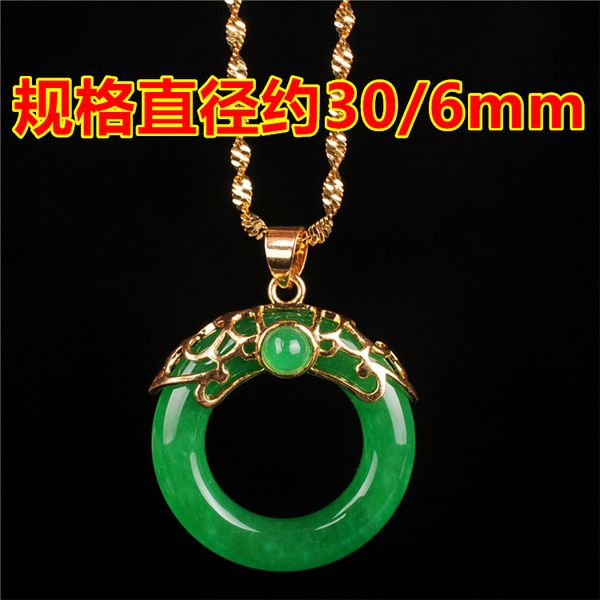 green myanmar natural jadeite 18k gold plated safety buckle pendant ring jade pendant, Silver
green myanmar natural jadeite 18k gold plated safety buckle pendant ring jade pendant, Silver