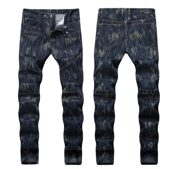 fashion-2018 men's creases hit color straight leg jeans fashion designer hole jeans causal denim zip creases style jeans ing, Blue
fashion-2018 men's creases hit color straight leg jeans fashion designer hole jeans causal denim zip creases style jeans ing, Blue
