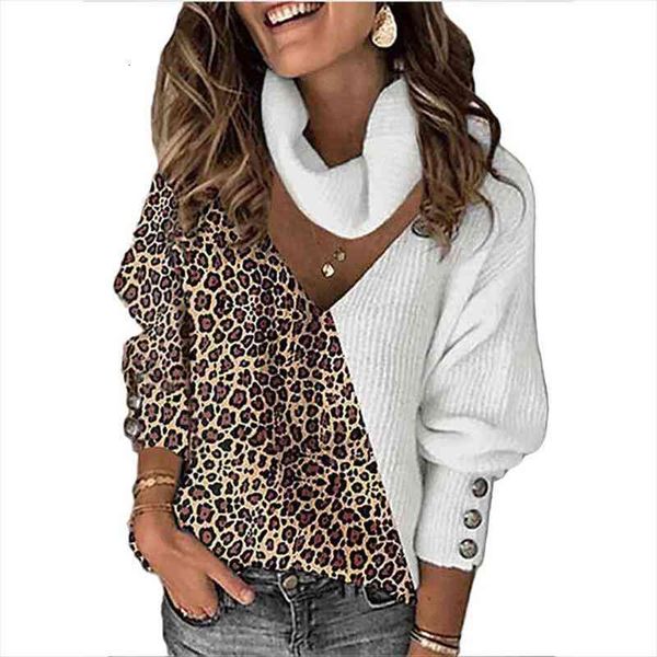 womens long sleeve v-neck retro scarf collar leopard print color-block pullover autumn winter loose casual sweater, White;black
womens long sleeve v-neck retro scarf collar leopard print color-block pullover autumn winter loose casual sweater, White;black