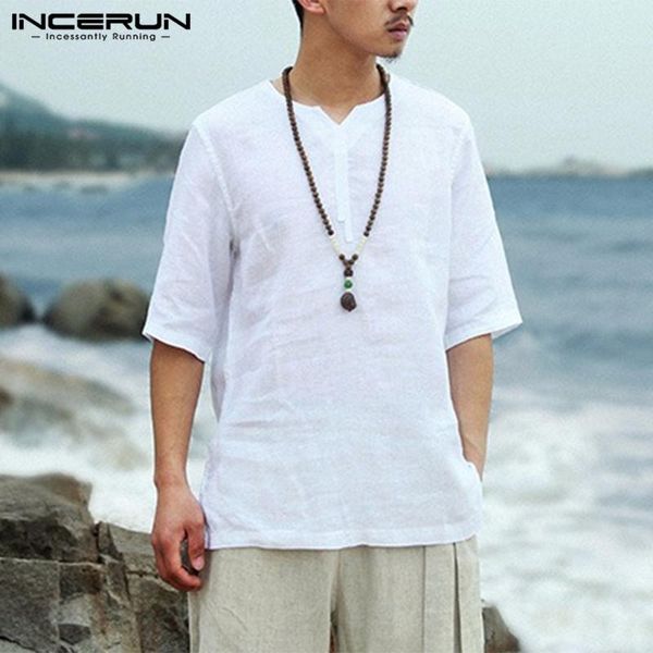 incerun solid color повседневный vintage мужская рубашка половина рукав v шея ретро tops летнего отдых рубашка мужчина сорочка 2020 plus раз, White;black
incerun solid color повседневный vintage мужская рубашка половина рукав v шея ретро tops летнего отдых рубашка мужчина сорочка 2020 plus раз, White;black