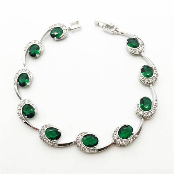 pendientes white gold color bracelets & bangles green cubic zirconia pulseras stone fashion jewelry, Black
pendientes white gold color bracelets & bangles green cubic zirconia pulseras stone fashion jewelry, Black