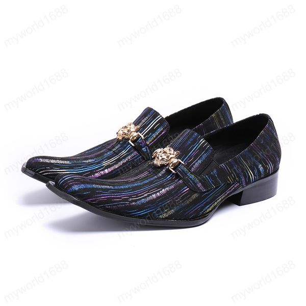 new fashion italian men shoes metal toe wedding dress shoes genuine leather party business slip on oxfords shoes, Black
new fashion italian men shoes metal toe wedding dress shoes genuine leather party business slip on oxfords shoes, Black