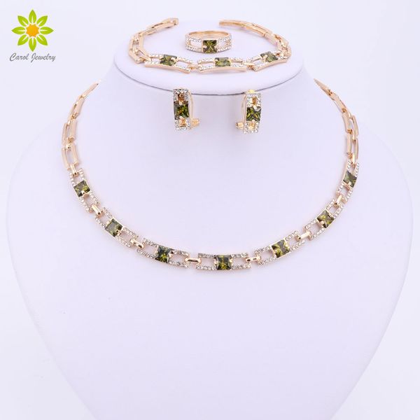 wedding party necklace jewelry sets for women fashion green crystal&rhinestone gold color pendant accessories 201222, Slivery;crystal
wedding party necklace jewelry sets for women fashion green crystal&rhinestone gold color pendant accessories 201222, Slivery;crystal