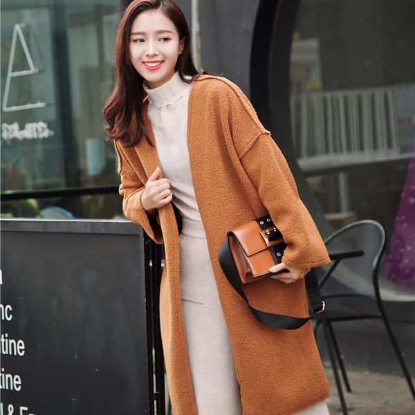 slim new long wool blend ladies coat open stitch v-neck women's jacket solid elegant korean womens fashion coat, Black
slim new long wool blend ladies coat open stitch v-neck women's jacket solid elegant korean womens fashion coat, Black