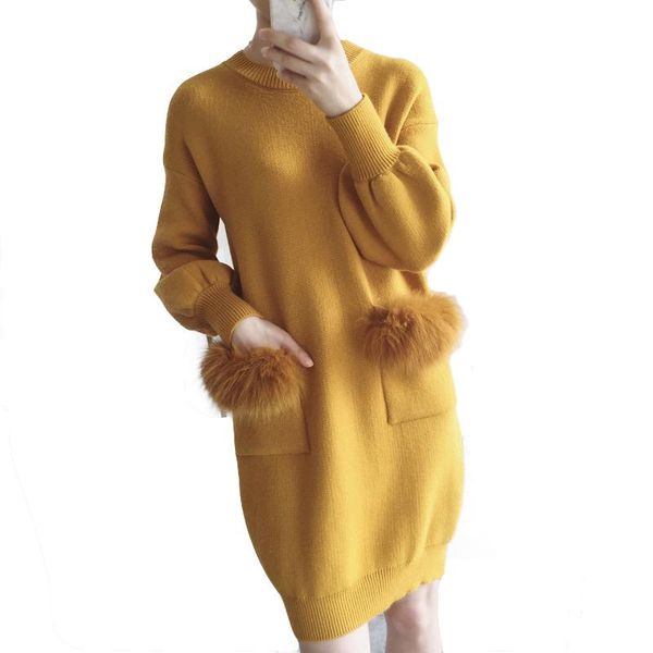 winter 2020 women sweater fur long sweater women autumn long-sleeve jumpers pull femme pullovers sweaters loose, White;black
winter 2020 women sweater fur long sweater women autumn long-sleeve jumpers pull femme pullovers sweaters loose, White;black